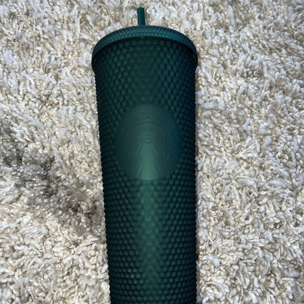 2022 Starbucks soft touch studded green tumbler